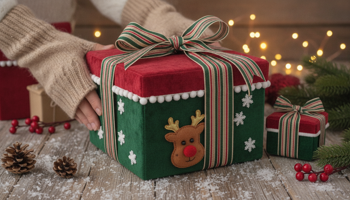 Handmade Velvet Christmas Gift Box: Holiday Gift Upgrade