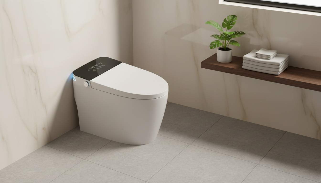 Smart Toilet Upgrade: Auto Open/Flush, Heated Seat & Bidet